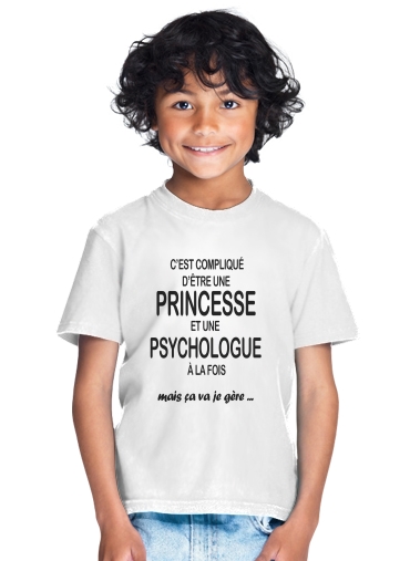 tshirt enfant Psychologue et princesse