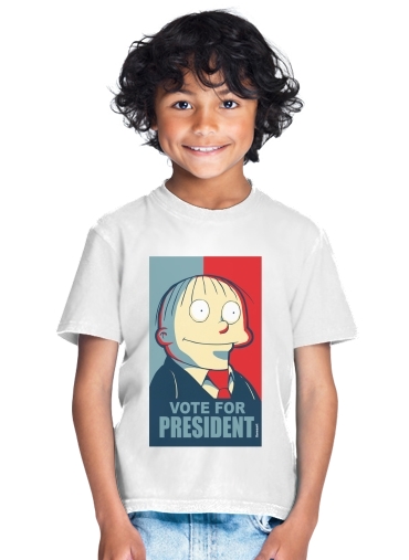 tshirt enfant ralph wiggum vote for president
