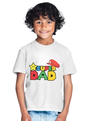 tshirt enfant Super Dad Mario humour