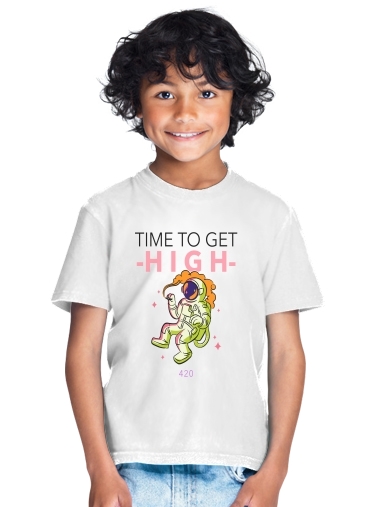 tshirt enfant Time to get high WEED