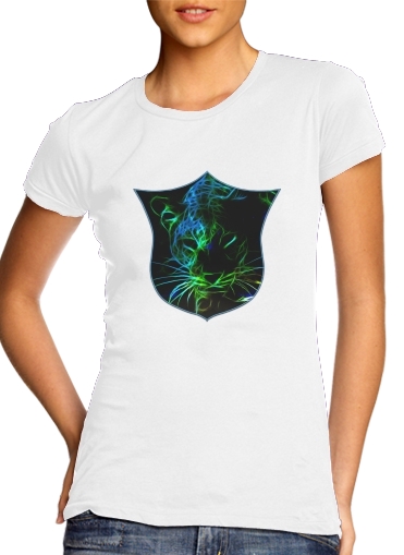 Tshirt Abstract neon Leopard femme
