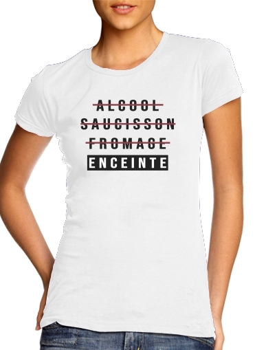 Tshirt Alcool Saucisson Fromage Enceinte femme