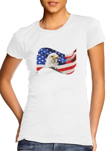 Tshirt American Eagle and Flag femme