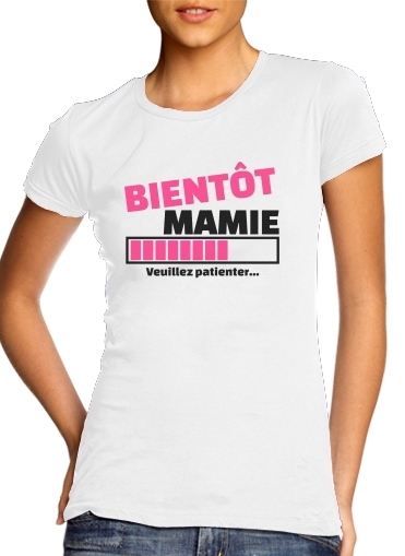 Tshirt Bientot Mamie Cadeau annonce naissance femme