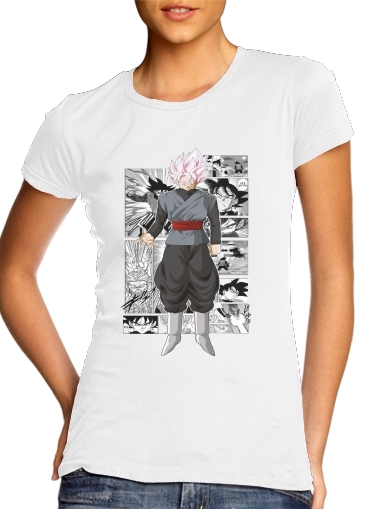 Tshirt Black Goku Scan Art femme