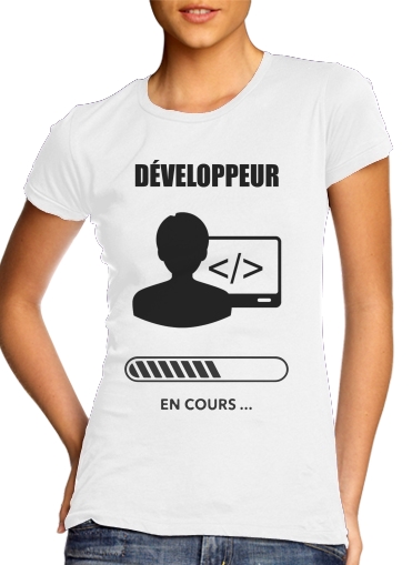 Tshirt Cadeau etudiant developpeur informaticien femme