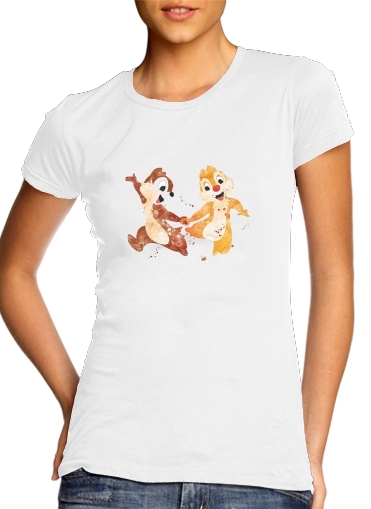 Tshirt Chip And Dale Watercolor femme