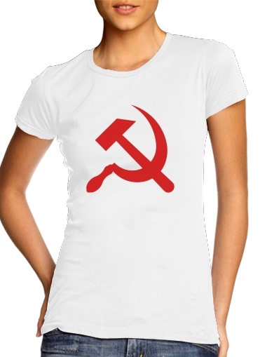 Tshirt Falce comunista e martello femme