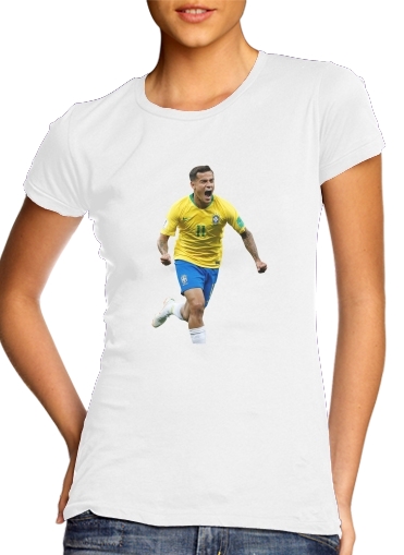 Tshirt coutinho Football Player Pop Art femme