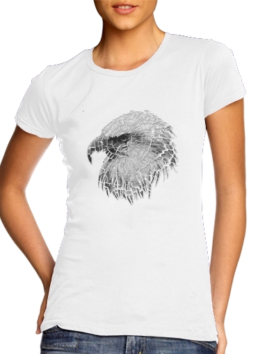 Tshirt cracked Bald eagle  femme