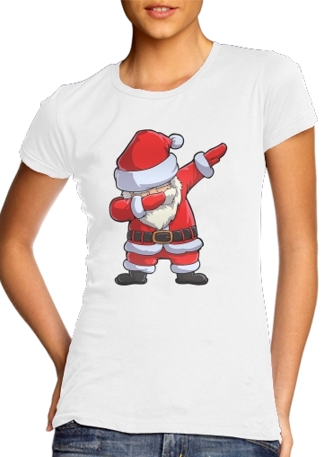 Tshirt Dabbing Santa Claus Christmas femme