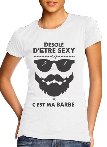 Tshirt Desole detre sexy cest ma barbe femme
