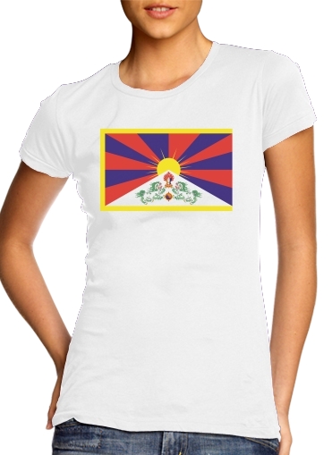 Tshirt Flag Of Tibet femme