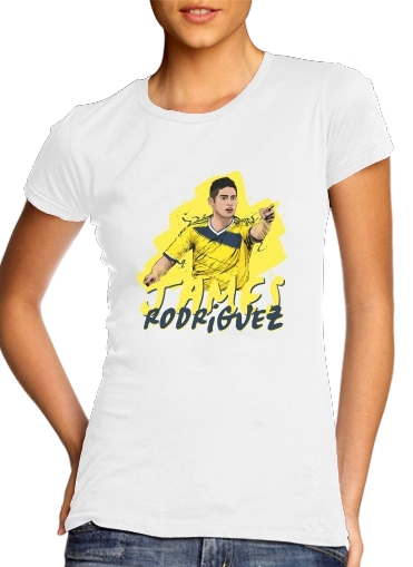 Tshirt Football Stars: James Rodriguez - Colombia femme