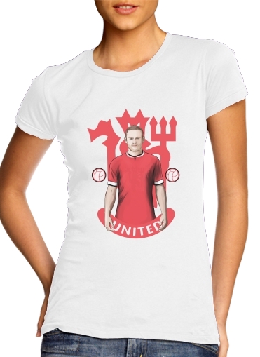Tshirt Football Stars: Red Devil Rooney ManU femme