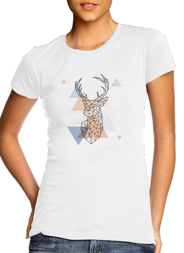 Tshirt Geometric head of the deer femme