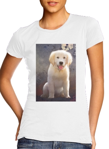 Tshirt Golden Retriever Puppy femme