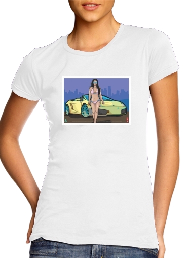 Tshirt GTA collection: Bikini Girl Florida Beach femme