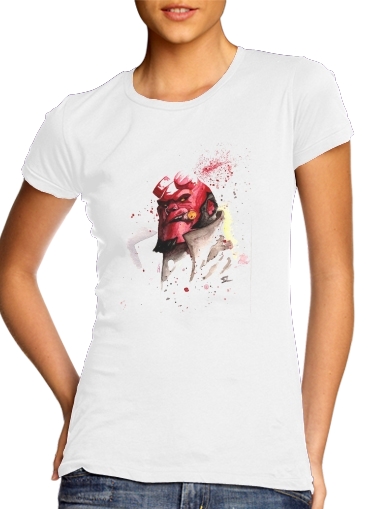 Tshirt Hellboy Watercolor Art femme