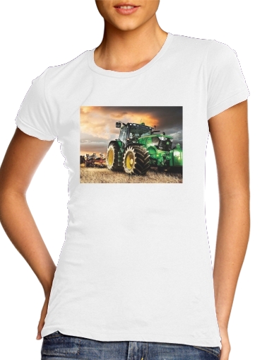 Tshirt John Deer tractor Farm femme