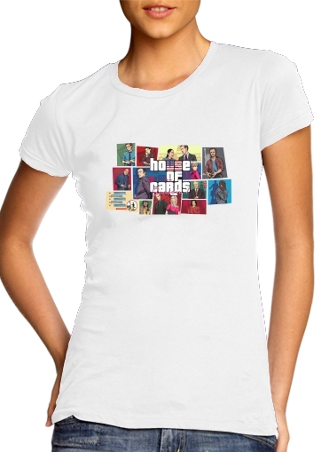 Tshirt Mashup GTA and House of Cards femme