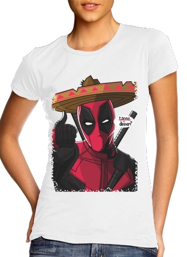 Tshirt Mexican Deadpool femme