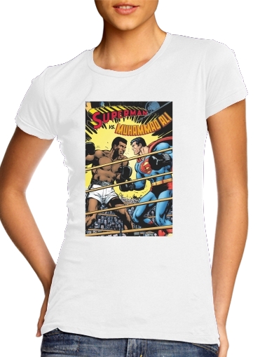 Tshirt Muhammad Ali Super Hero Mike Tyson Boxen Boxing femme