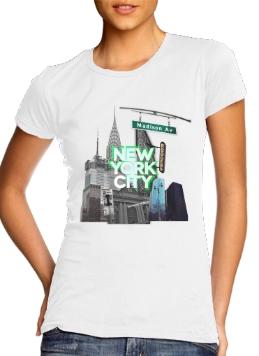 Tshirt New York City II [green] femme