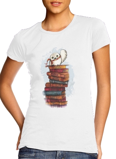 Tshirt Owl and Books femme