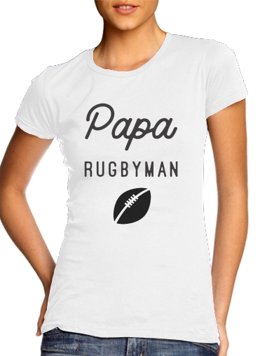 Tshirt Papa Rugbyman femme