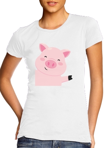 Tshirt Pig Smiling femme