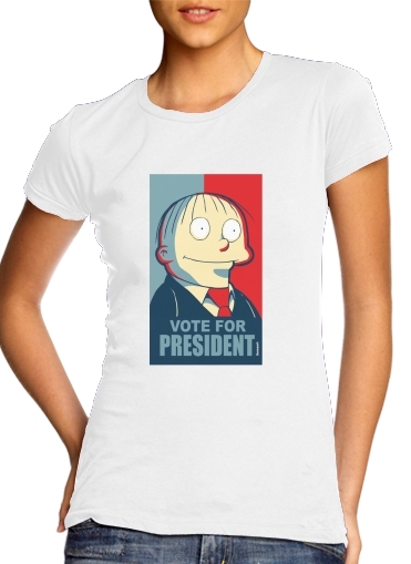 Tshirt ralph wiggum vote for president femme