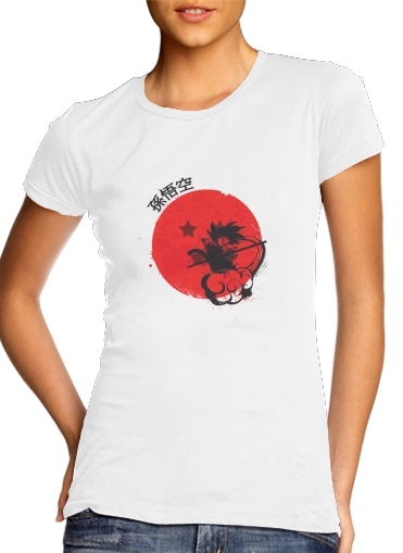 Tshirt Red Sun Young Monkey femme