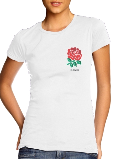 Tshirt Rose Flower Rugby England femme