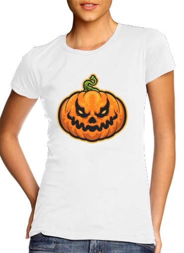 Tshirt Scary Halloween Pumpkin femme