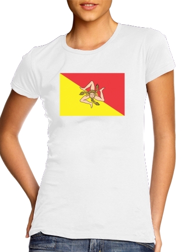 Tshirt Sicile Flag femme