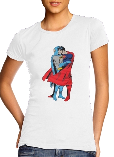 Tshirt Superman And Batman Kissing For Equality femme