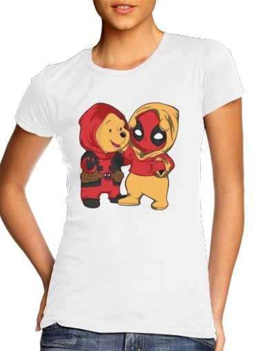 Tshirt Winnnie the Pooh x Deadpool femme