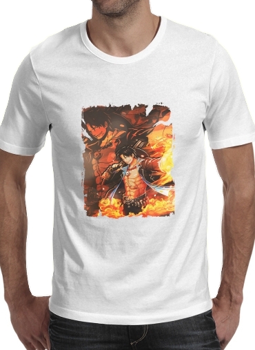 Tshirt Ace Fire Portgas homme