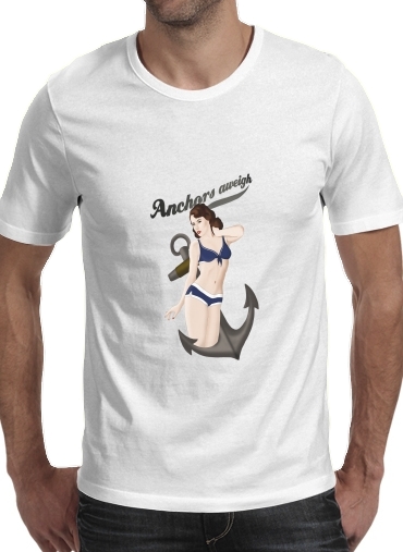 Tshirt Anchors Aweigh - Classic Pin Up homme