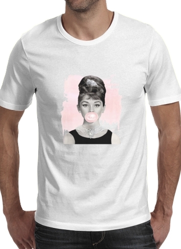 Tshirt Audrey Hepburn bubblegum homme