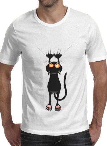 Tshirt Black Cat Cartoon Hang homme