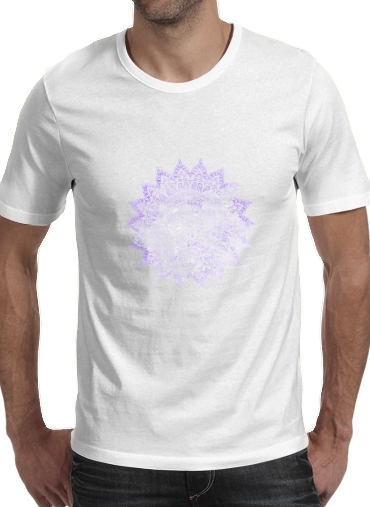 Tshirt Bohemian Flower Mandala in purple homme
