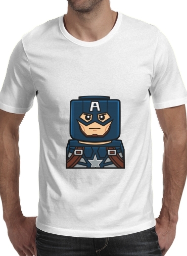 Tshirt Bricks Captain America homme