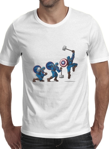 Tshirt Captain America - Thor Hammer homme