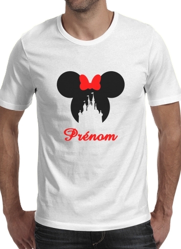 Tshirt castle Minnie Face with custom name homme