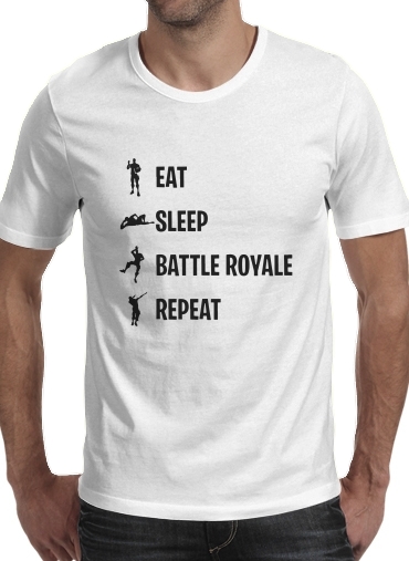 Tshirt Eat Sleep Battle Royale Repeat homme