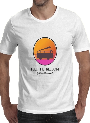 Tshirt Feel The freedom on the road homme