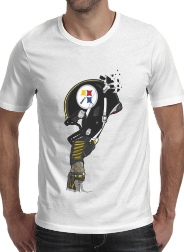 Tshirt Football Helmets Pittsburgh homme