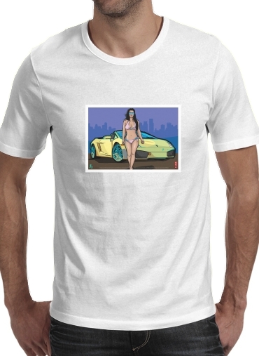 Tshirt GTA collection: Bikini Girl Florida Beach homme